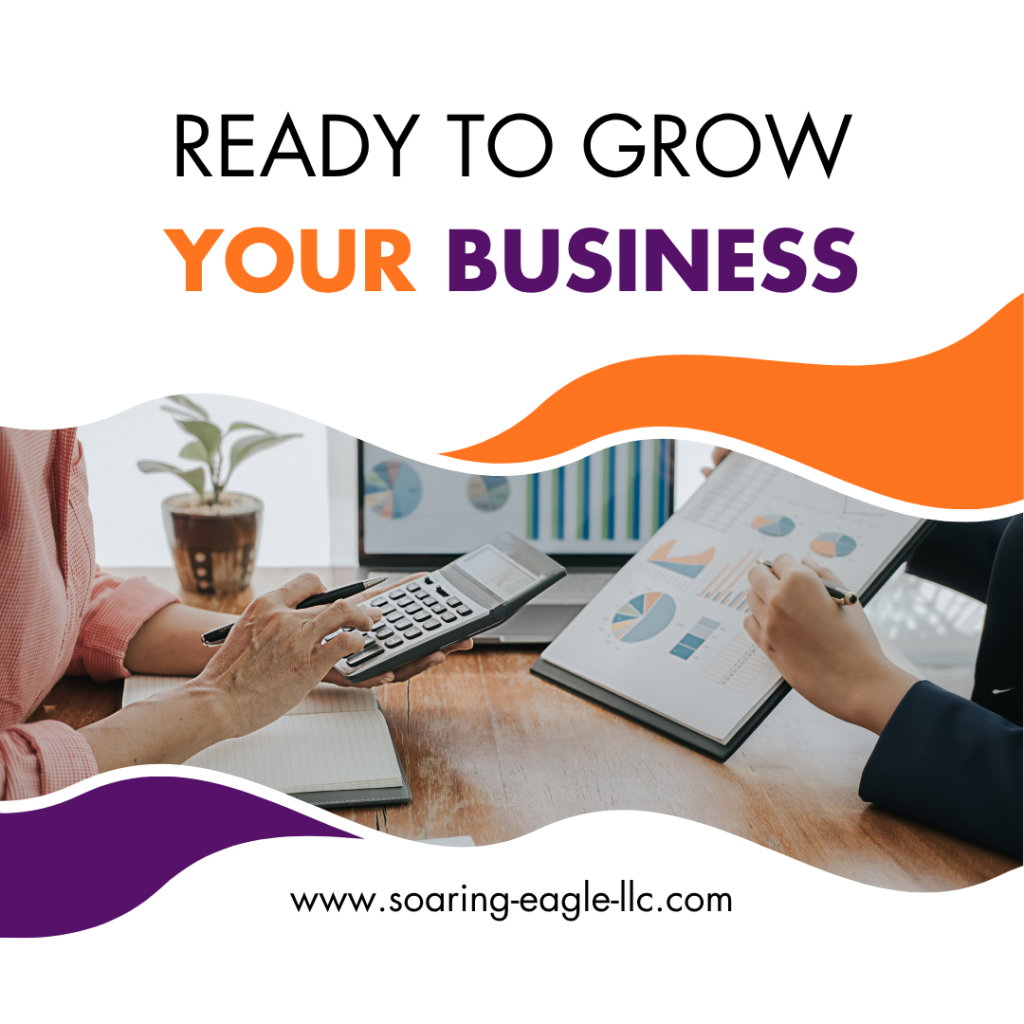 red and white modern grow your business instagram post