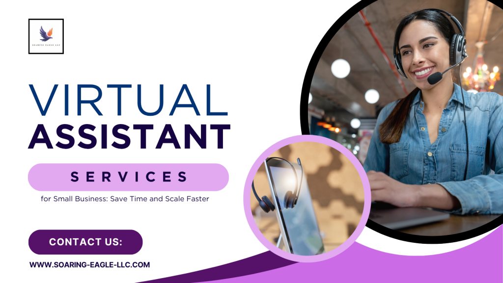 white and blue modern virtual assistant service facebook cover